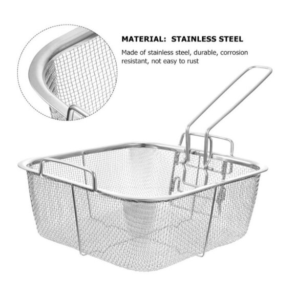 Copper Chef Deep Fry Fryer Wire Mesh Basket With Steamer Rack and Recipe Book - Picture 5 of 10